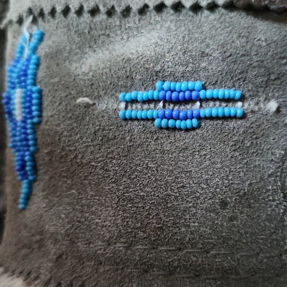 Vintage Tall Grey Fur Suede 717B Mukluk Moccasin Boots (9) - Picture 8 of 15
